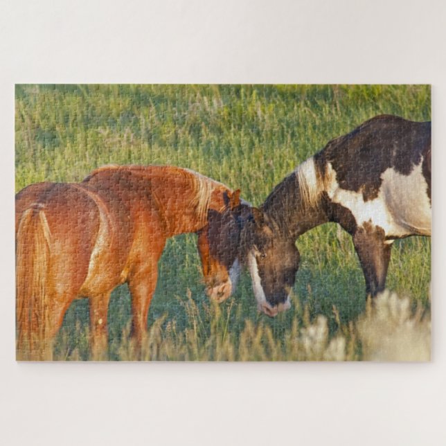 Puzzle Chevaux sauvages dans le parc national Theodore Ro (Horizontal)