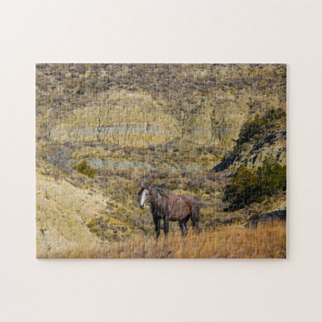 Puzzle Chevaux sauvages Mustang. (Horizontal)