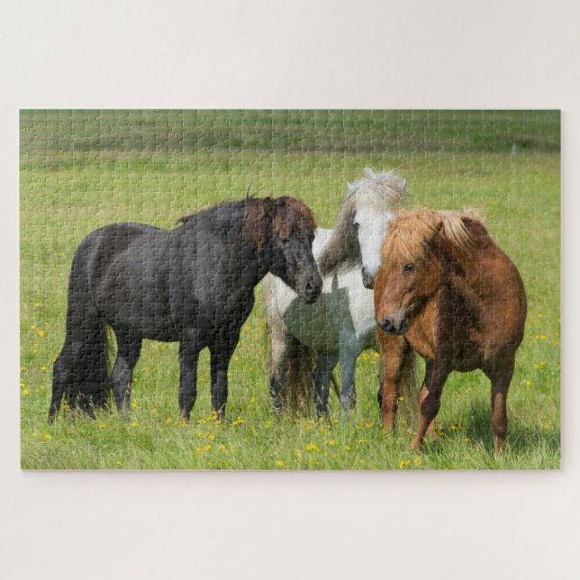 Puzzle Chevaux sur le Ranch, sud de l'Islande (Horizontal)