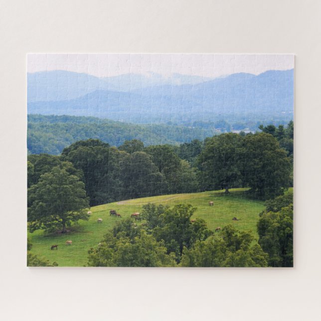 Puzzle Chevaux sur les Blue Ridge Mountains 16x20 pouces (Horizontal)