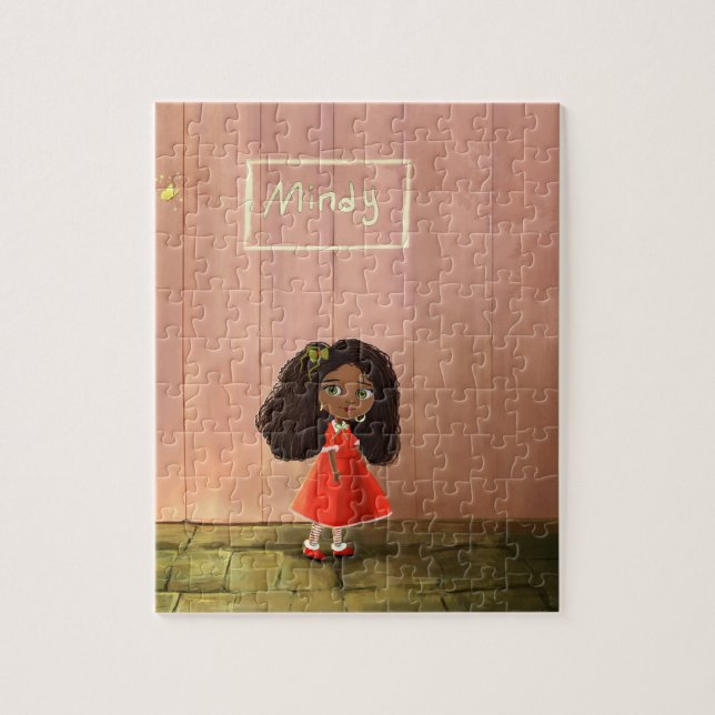 Puzzle Cheveux Afro-texturisés de fille de bande dessinée (Vertical)