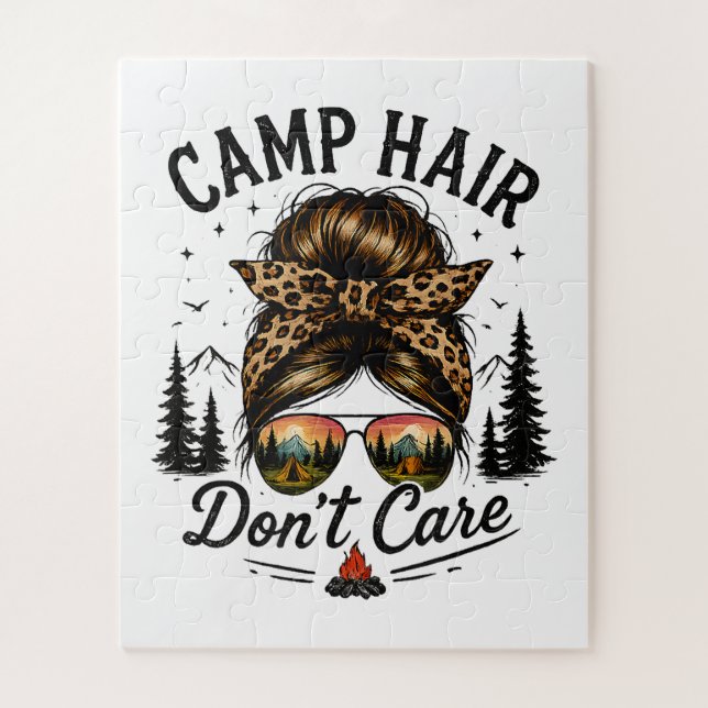 Puzzle Cheveux de camping, on s'en fiche, chignon désordo (Vertical)