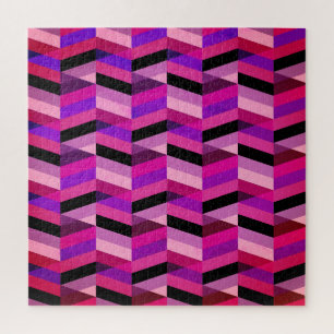 Puzzle Chevron/Herringbone abstrait   Violets et Violet