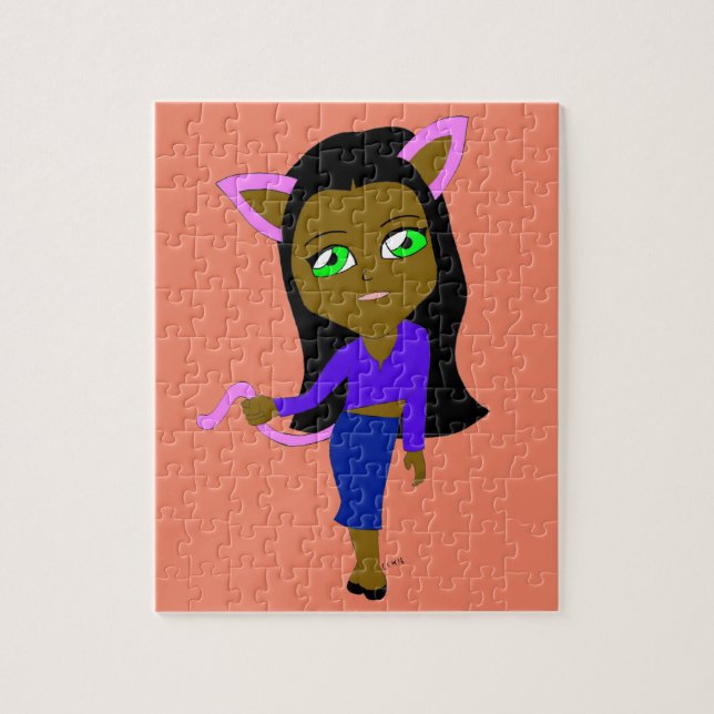 Puzzle chibi catgirl (Vertical)
