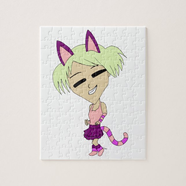 Puzzle chibi chatte fille  (Vertical)