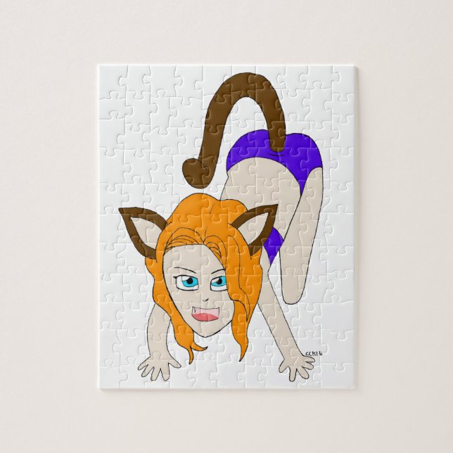 Puzzle chibi chatte fille (Vertical)