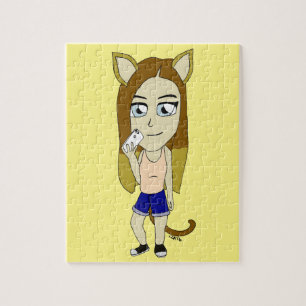 Puzzle Chibi Chatte Fille