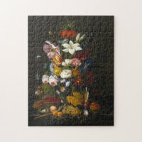 Chic Baroque Fleurs Encore Vie Art Peinture à l'hu