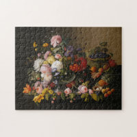 Chic Baroque Fleurs Encore Vie Peinture Art