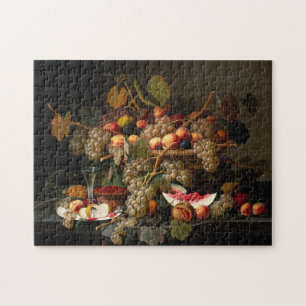 Puzzle Chic Baroque Fruit Still Life Art Peinture à l'hui