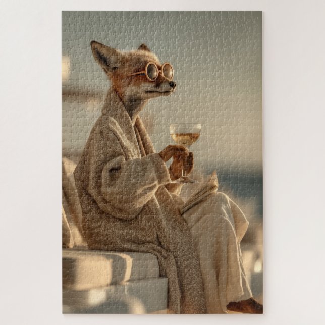Puzzle Chic Fox Relaxant dans le style (Vertical)