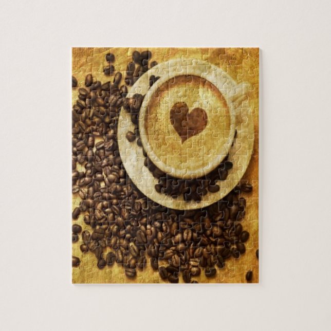 Puzzle Chic Java cappuccino Café Haricots Lover café (Vertical)