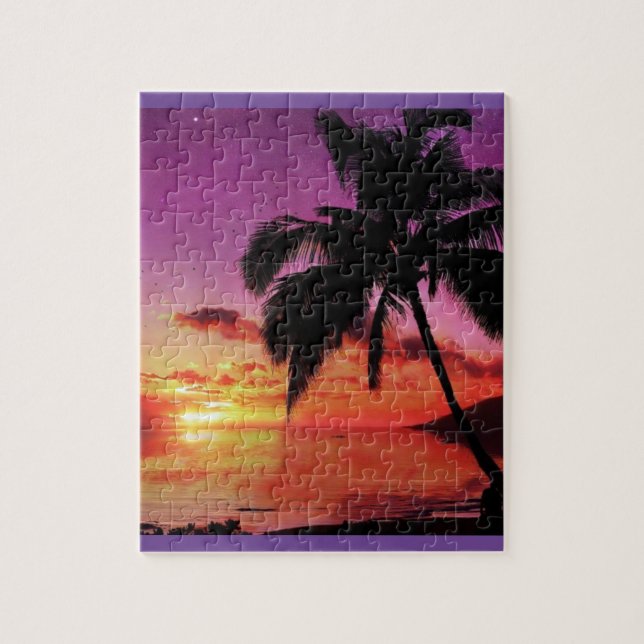 Puzzle Chic Joli Tropical Sunset Beach Scène (Vertical)