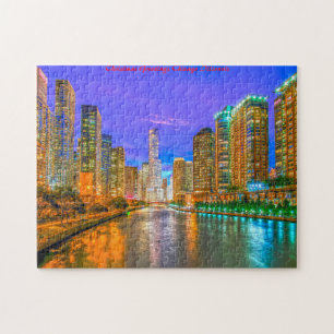 Puzzle Chicago Illinois Paysage urbain.