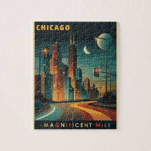 Puzzle Chicago Magnifique Mile Vintage