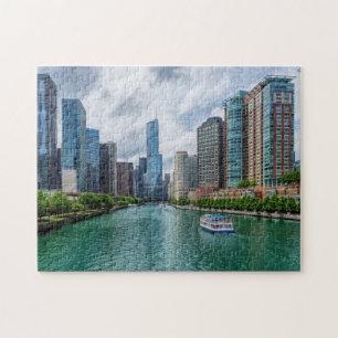 Puzzle Chicago River et Trump Tower