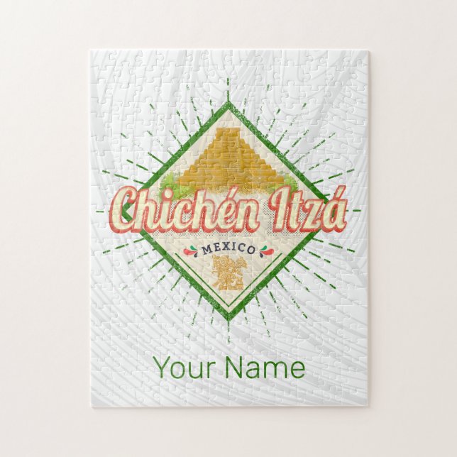 Puzzle Chichen Itza Mexique Retro Maya Vintage Yucatan (Vertical)