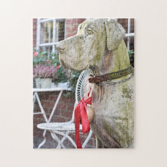 Puzzle Chien à Noël sur Pavilion Road, Londres, Angleterr (Vertical)