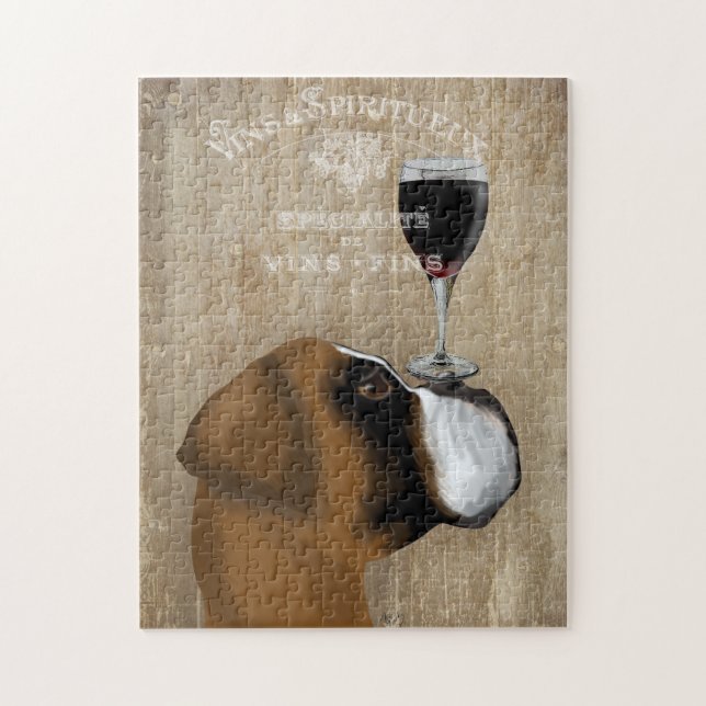 Puzzle Chien Au Vin Boxer (Vertical)