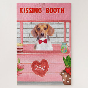 Puzzle Chien beagle Valentine's Day Kissing Booth
