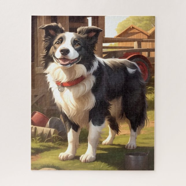 Puzzle Chien Border Collie (Vertical)