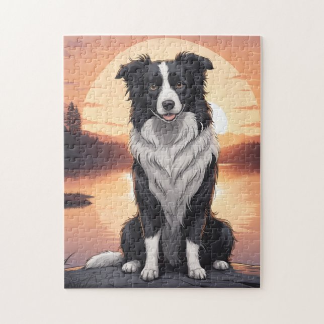 Puzzle Chien Border Collie (Vertical)