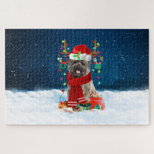Puzzle Chien Cairn Terrier avec cadeaux de Noël