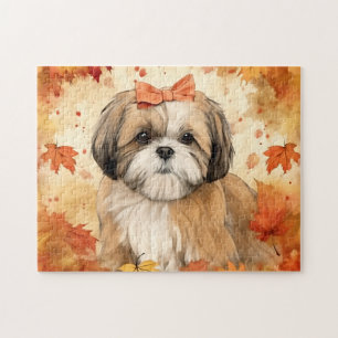 Puzzle Chien Chih-tzu mignon/Automne/Automne/Automne