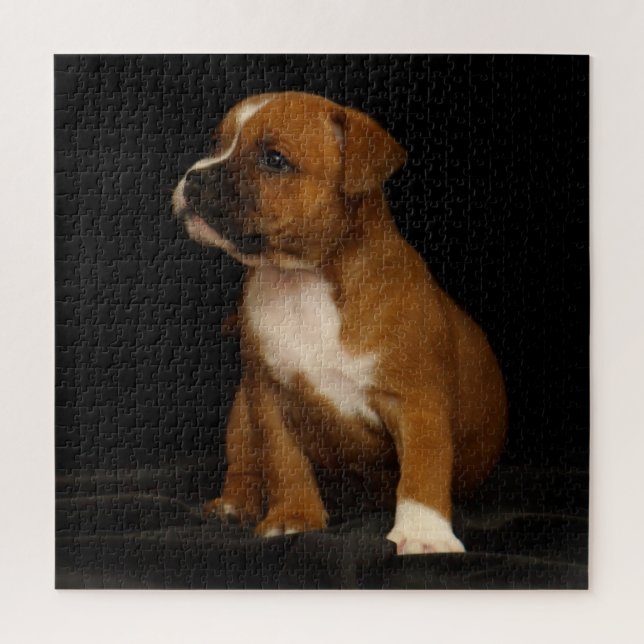 Puzzle Chien chiot mignon Français Staffordshire Bull Ter (Vertical)