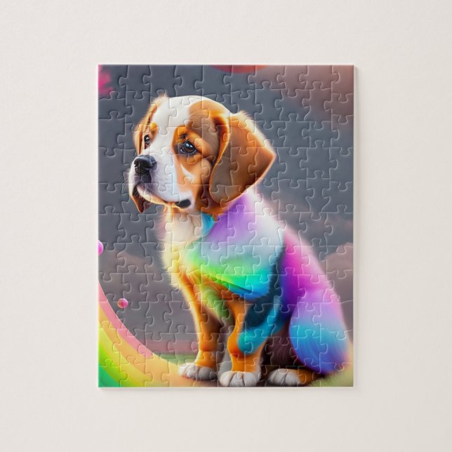 Puzzle Chien coloré (Vertical)