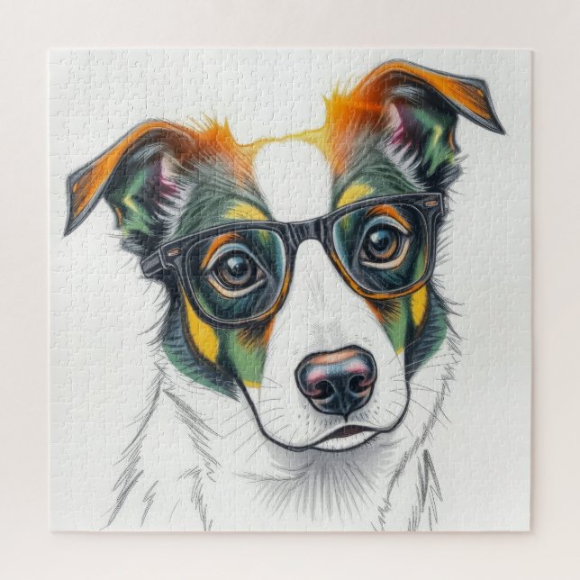 Puzzle Chien Cool avec Lunettes de Soleil (Vertical)