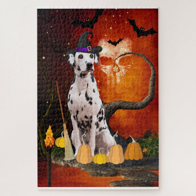 Puzzle Chien dalmate d'Halloween (Vertical)