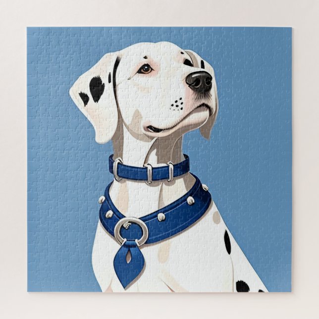 Puzzle Chien Dalmatien Avec Collier Bleu (Vertical)