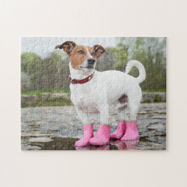 Puzzle Chien Dans La Pluie (Horizontal)