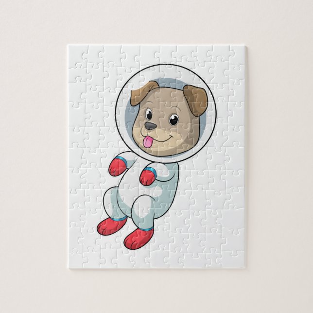 Puzzle Chien dans l'espace en costume (Vertical)
