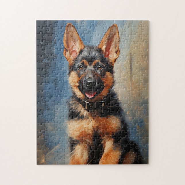 Puzzle Chien de berger allemand chiot (Vertical)