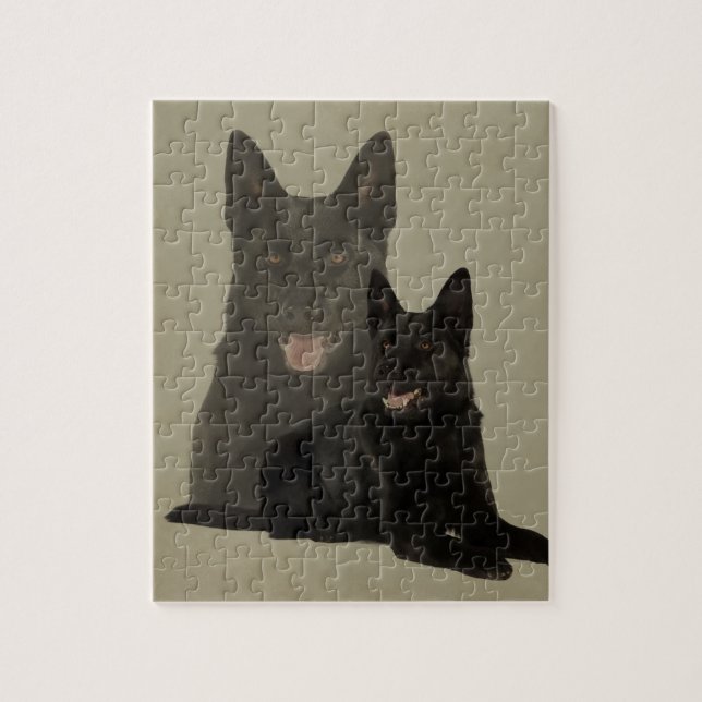 Puzzle Chien de berger allemand noir - GSD (Vertical)
