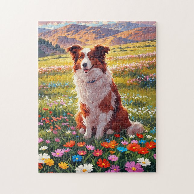 Puzzle Chien de berger Border Collie (Vertical)
