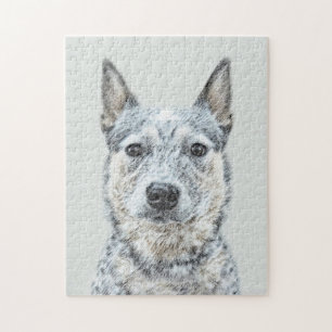 Puzzle Chien de bétail australien - Cute Original Dog Art