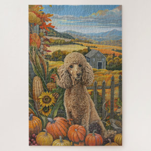 Puzzle Chien de canicule moisson d'automne Thanksgiving