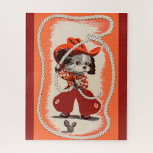 Puzzle chien de cowboy