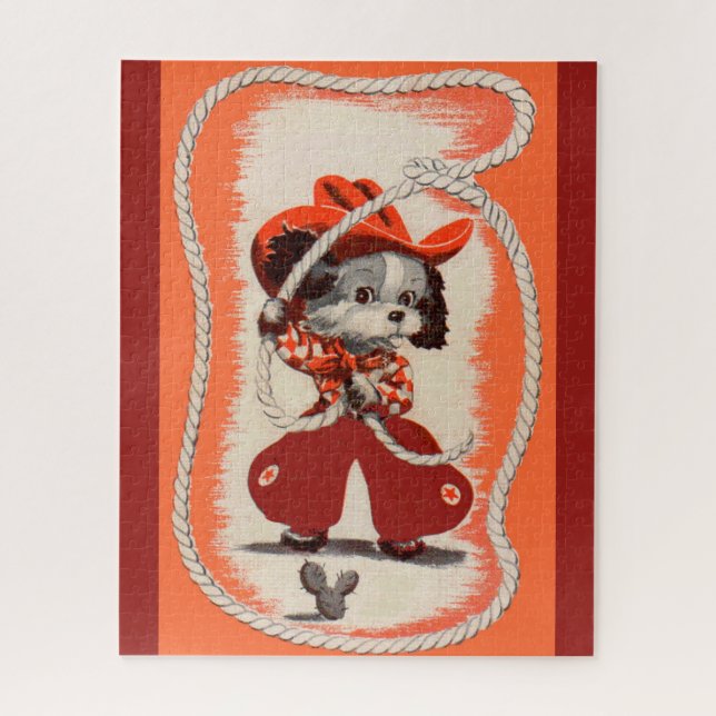 Puzzle chien de cowboy (Vertical)
