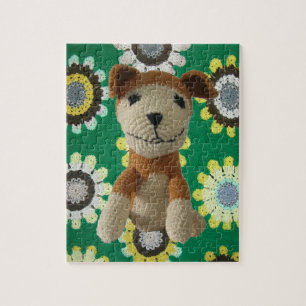Puzzle - Chien de jouets et marguerites