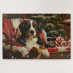 Puzzle Chien de montagne suisse Noël Fête