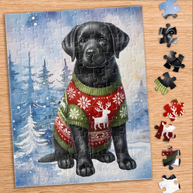 Puzzle Chien de Noël Chien de Noël Chien de vacances Labr (Créateur téléchargé)