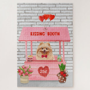 Puzzle Chien de Poméranie Valentine's Day Kissing Booth