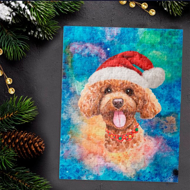 Puzzle Chien de race Caniche Noël (Créateur téléchargé)