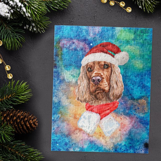 Puzzle Chien de race Cocker Spaniel Anglais Noël (Créateur téléchargé)