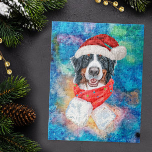 Puzzle Chien de race montagne bernoise Noël