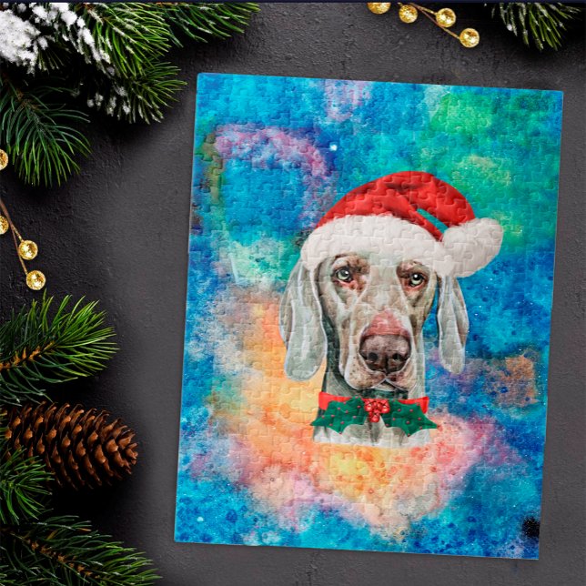 Puzzle Chien de race Weimaraner Noël (Créateur téléchargé)